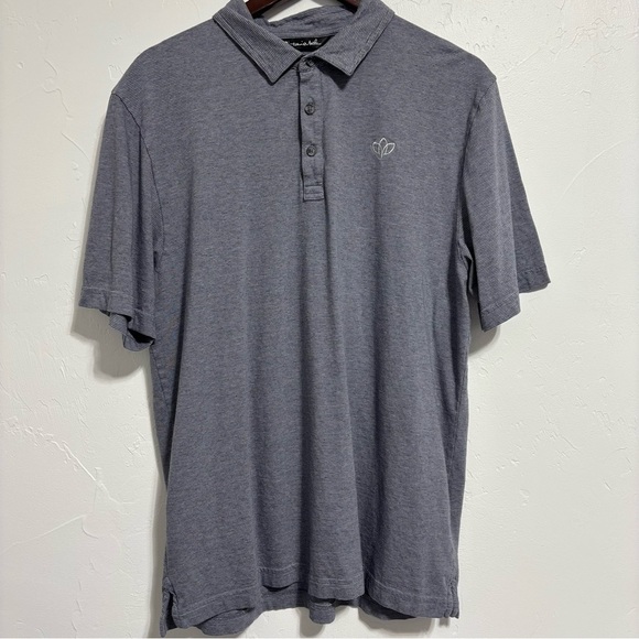 Travis Mathew Men Golf Polo Short Sleeve Shirt L Cotton Modal Embroidered FLAW - Picture 1 of 9